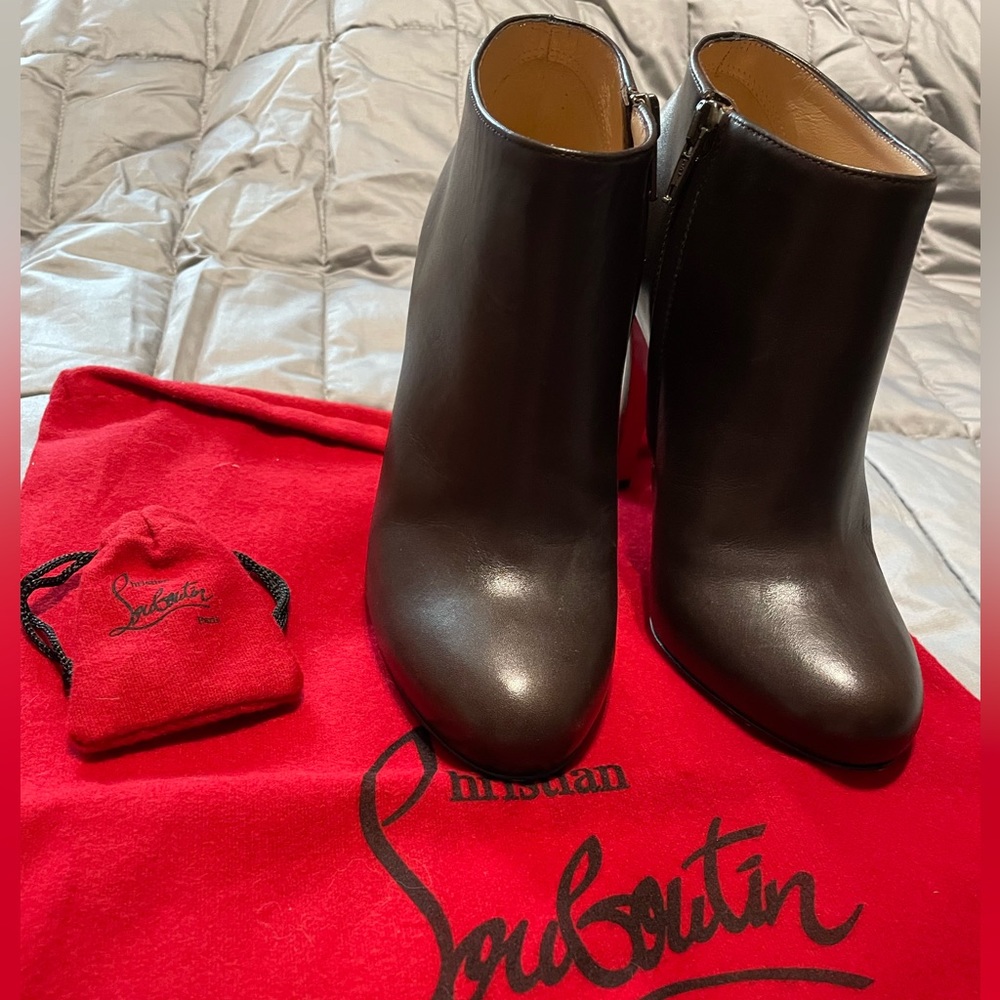 Prada Belle 100 Cacao (Brown) Leather Boots